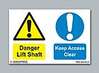 Buy Online - Danger Lift Shaft - Keep Access Clear