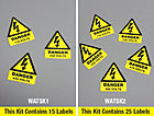 Buy Online - Triangular Electrical Warning Label Kits