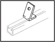 135 Deg Angled Bracket - 2 Holes