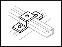 21mm Channel Top Hat Bracket - 3 Holes