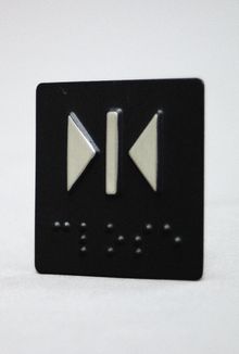 38mm Square Braille Legend Plates