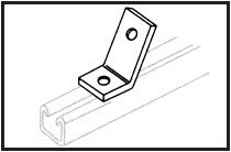 45 Deg Angled Bracket - 2 Holes