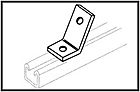 Buy Online - 45 Deg Angled Bracket - 2 Holes