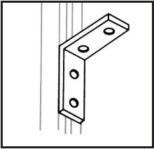 90 Deg Bracket - 2:2 Holes