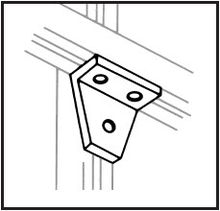 90 Deg 'V' Bracket - 1:2 Holes