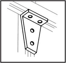 90 Deg 'V' Bracket - 2:2 Holes