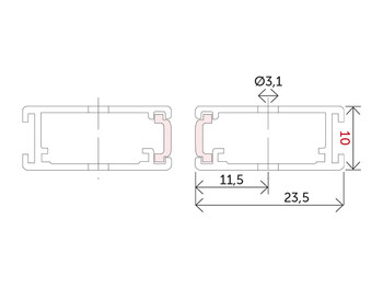 B LIFT 400 10mm Safety Edge