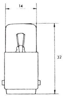 Ba15d (SBC) R14 Tubular