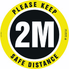 Buy Online - Circular Safe Distance Adhesive Floor Sign virus control