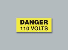 Danger 110 Volts Rectangle (small)