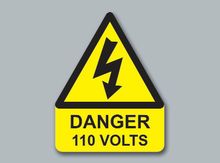 Danger 110 Volts Triangle (large)