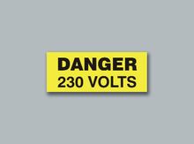 Danger 230 Volts Rectangle (small)