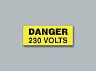 Buy Online - Danger 230 Volts Rectangle (small)
