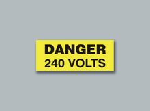 Danger 240 Volts Rectangle (small)