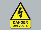 Buy Online - Danger 240 Volts Triangle (large)