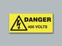 Danger 400 Volts Rectangle