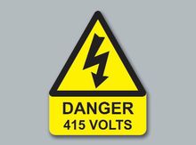 Danger 415 Volts Triangle (large)