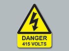 Buy Online - Danger 415 Volts Triangle (large)