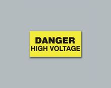Danger High Voltage Rectangle