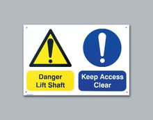 Danger Lift Shaft - Keep Access Clear