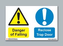 Danger of Falling - Reclose Trap Door