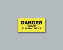 Danger Risk of Electric Shock Rectangle