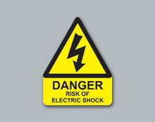 Danger Risk of Electric Shock Triangle