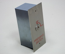 Euro Recessed Fireman Recall Switch - Front Mounting Facility