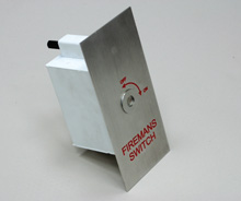 Euro Recessed Fireman Recall Switch - Rear Mounting Facility