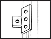 Flat 90 Deg Plate - 3 Holes