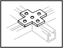 Flat Crossover Plate - 5 Holes