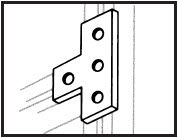 Flat 'T' Plate - 3:1 Holes