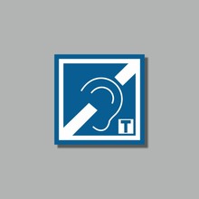 IL22 - 50x50mm Self Adhesive traffolyte Induction Loop Label