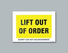 Lift Out of Order (magnetic label)