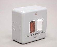 Motor Room Lighting Switch With Neon Indicator