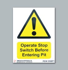 Operate Stop Switch Before Entering Pit