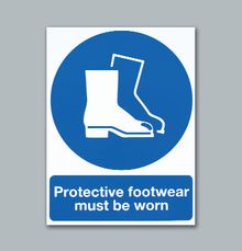 Protective footwear must be worn