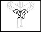 Buy Online - Right Angled Twin Cantilever Bracket - 4 Holes