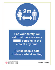 Safe Distance in an Area virus control