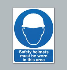Safety helments must be worn in this area