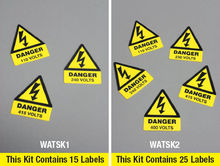 Triangular Electrical Warning Label Kits