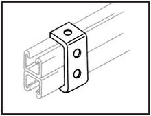 Vertical Twin Channel Bracket - 4 Holes