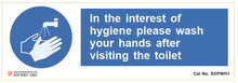 Washing Hands Advisory sign virus control