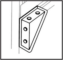 Webbed 90 Deg Bracket C/W Flange - 2:2 Holes