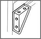 Buy Online - Webbed 90 Deg Bracket C/W Flange - 2:2 Holes